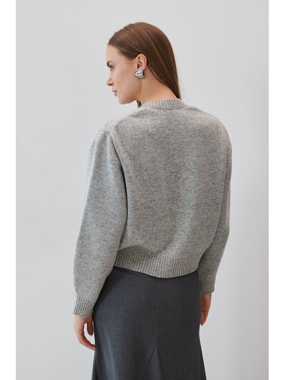 Fobya Fobya Kardigan F2059 Szary Basic Fit