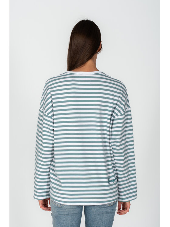 MANDRAGORA MANDRAGORA Halenka over paski Zelená Oversize