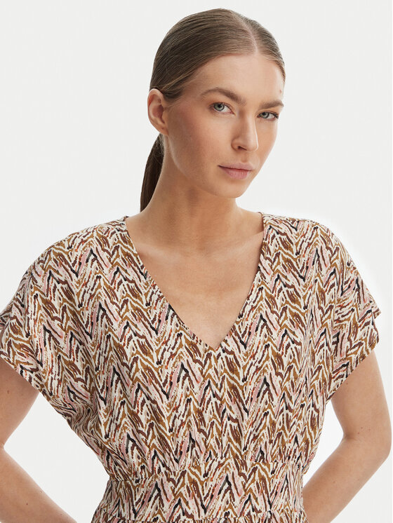 ONLY ONLY Poletna obleka Nova 15342707 Temno bež Regular Fit