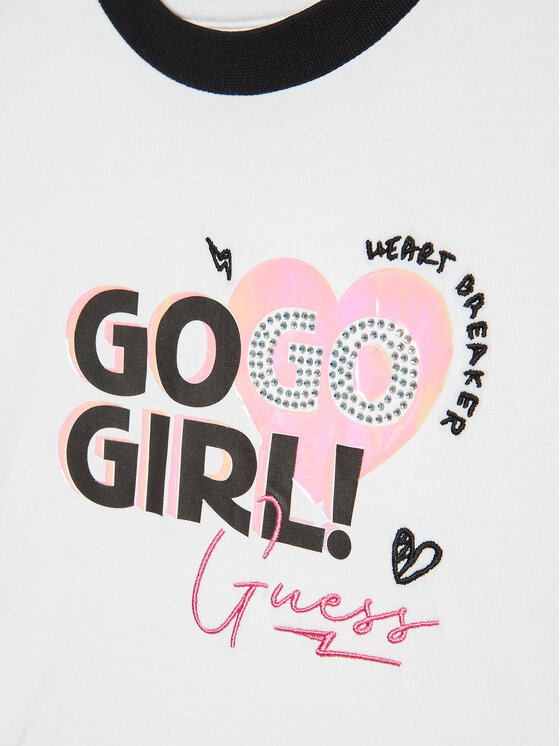 Guess Guess Marškinėliai J3RI08 KB7T0 Balta Regular Fit