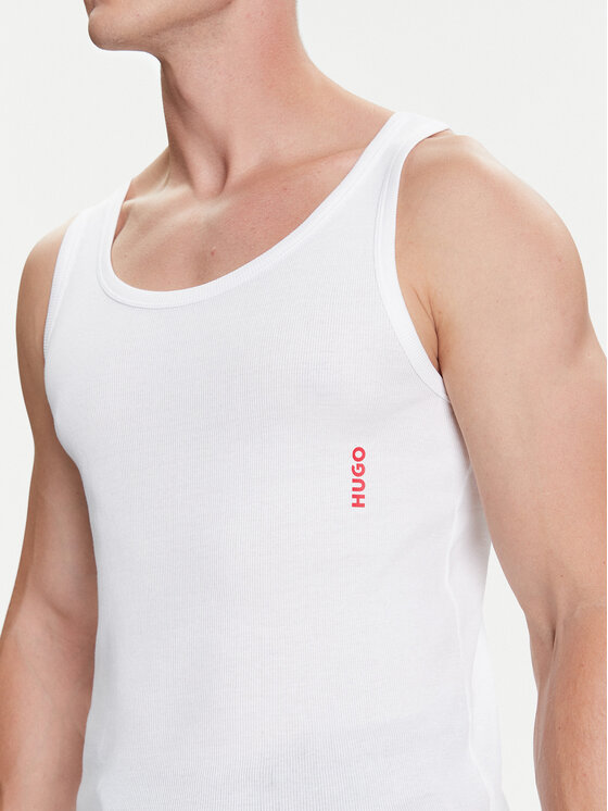 HUGO HUGO Set 3 Tank top-uri 50545681 Alb Slim Fit