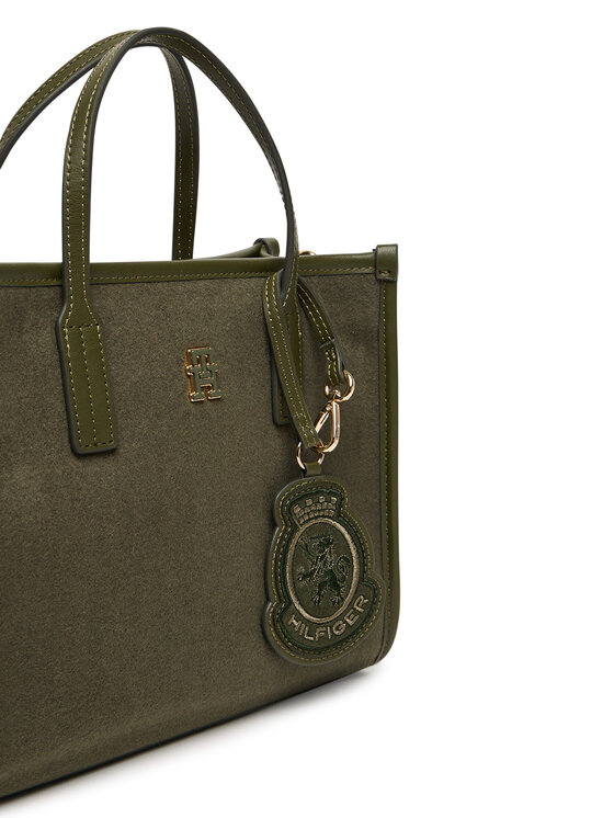 Tommy Hilfiger Tommy Hilfiger Ročna torba City Small Tote Melton AW0AW17852 Khaki