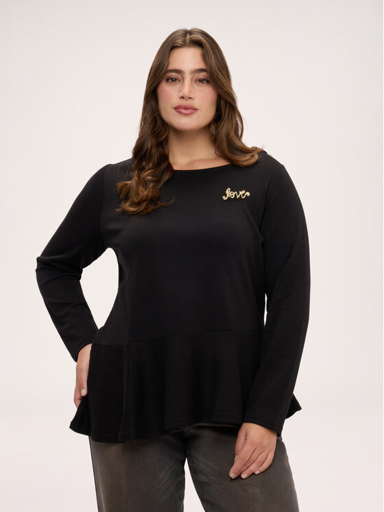Fiorella Rubino Fiorella Rubino T-Shirt G800L009298N033 Czarny Regular Fit