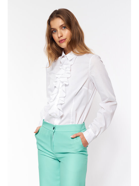 NIFE NIFE Košile K79 Bílá Classic Fit