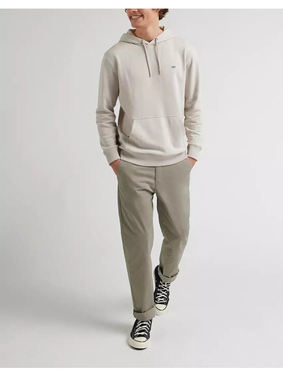 Lee Lee Felpa PLAIN HOODIE Grigio Regular Fit