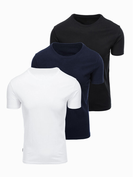 Ombre Ombre Komplet t-shirtów OM-TSBS-0268 Kolorowy Regular Fit