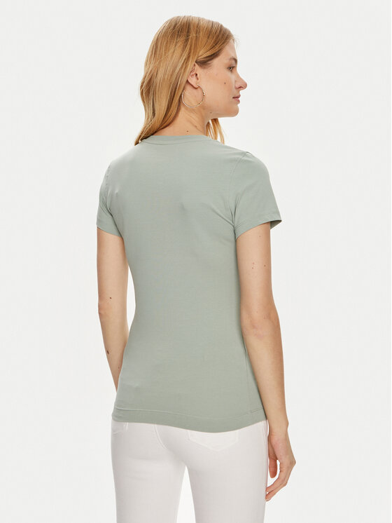 Guess Guess T-krekls W4YI72 J1314 Zaļš Slim Fit
