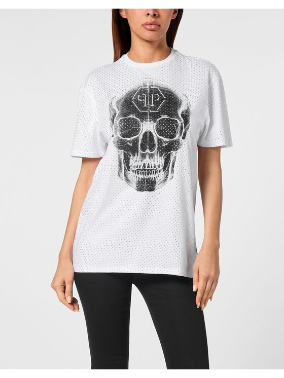 PHILIPP PLEIN PHILIPP PLEIN T-shirt 14757 Bianco Over Fit