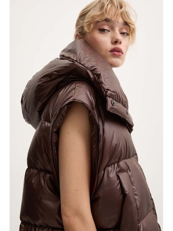 MMC Studio Sneakersy Kurtka Rafo Brązowa Brązowy Oversize