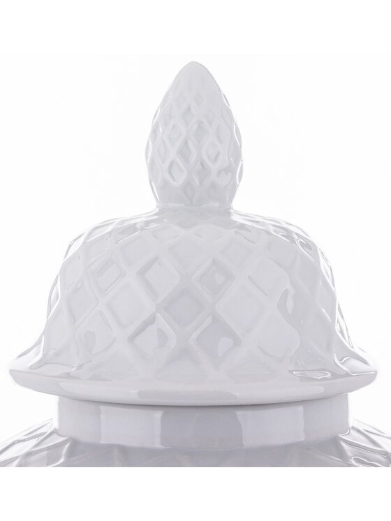 MIAhome MIAhome Pojemnik Amfora z pokrywą 51x26 cm ANFOR - II Biały