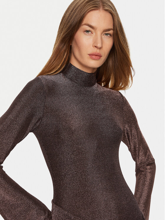 Bardot Bardot Sukienka koktajlowa 59556DB Brązowy Slim Fit