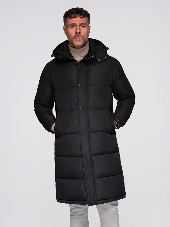 Ombre Ombre Kurtka zimowa OM-JALJ-0309 Czarny Regular Fit