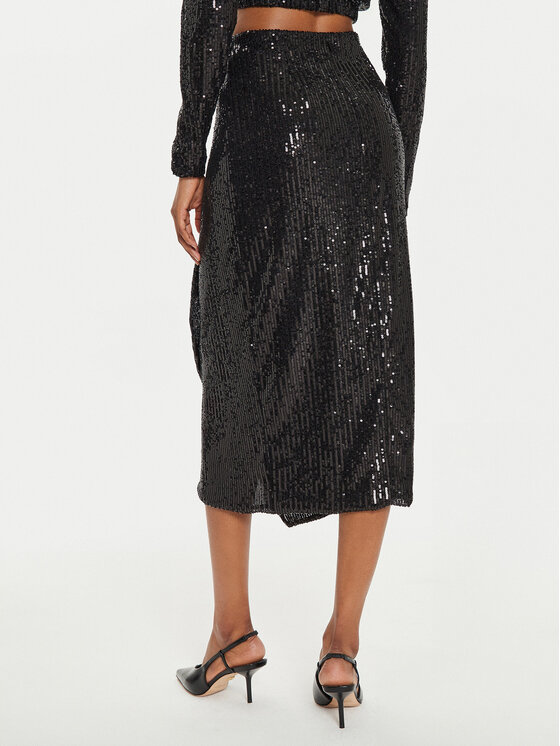 ViCOLO ViCOLO Midi svārki TS0404 Melns Regular Fit