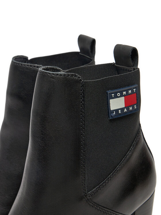 Tommy Jeans Tommy Jeans Μποτάκια Tjw New Ess High Heel Boot EN0EN02439 Μαύρο