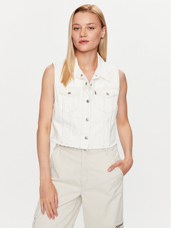 Levi's® Telovnik Xs A4855-0001 Bela Slim Fit