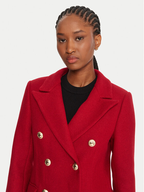 Rinascimento Rinascimento Gyapjú kabát CFC0126209003 Piros Regular Fit