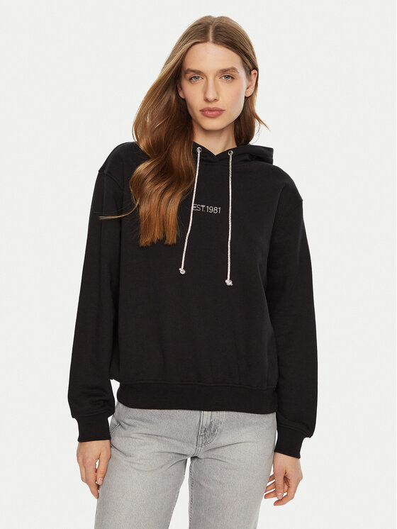 Guess Guess Mikina W5RQ00 KBY51 Černá Regular Fit