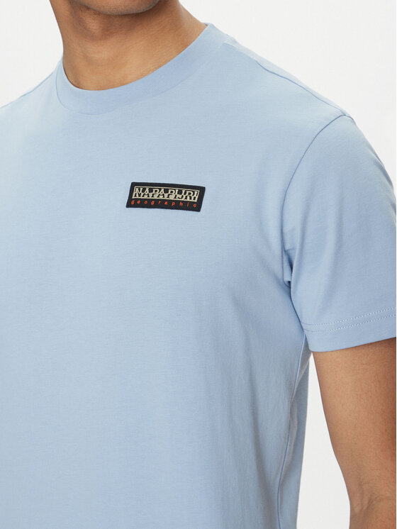 Napapijri Napapijri T-Shirt Iaato NP0A4HFZ Błękitny Regular Fit
