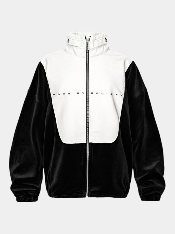 Nobrand Nobrand Kurtka anorak Hanorac catifea - H26748 Czarny Basic Fit