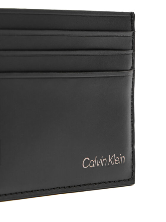 Calvin Klein Calvin Klein Etui pentru carduri Ck Smooth Cardholder LV04D1104G Negru
