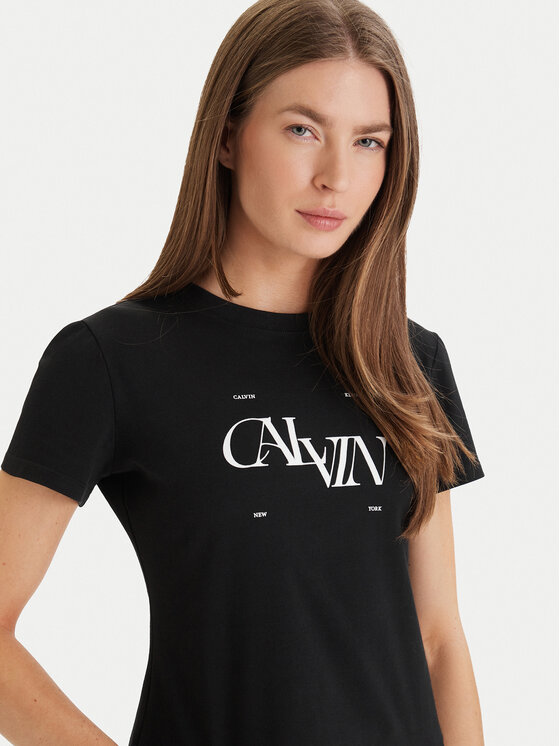 Calvin Klein Jeans Calvin Klein Jeans Póló Seasonal LV047F808G Fekete Slim Fit