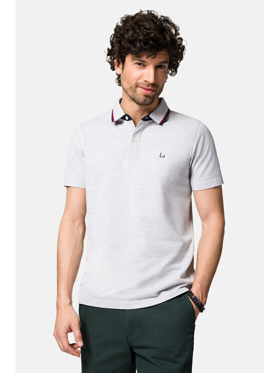 Lancerto Lancerto Polo Tom PO073123000045 Szary Regular Fit