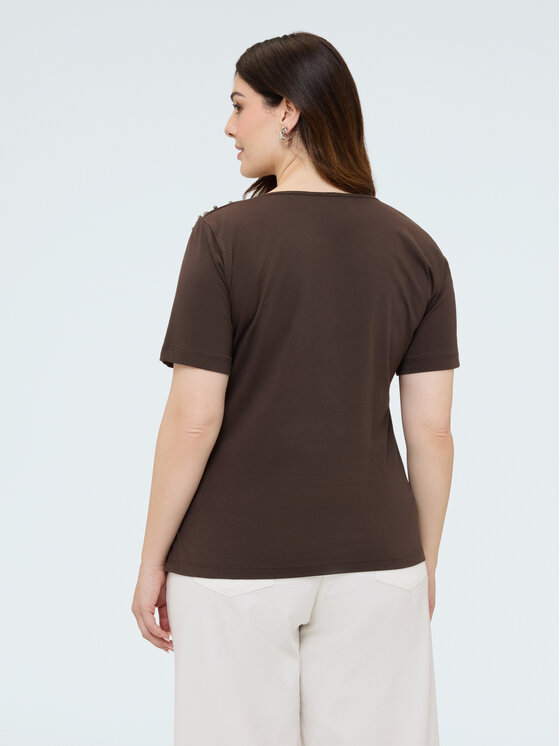 Fiorella Rubino Fiorella Rubino T-shirt G025L009550N022 Marrone Regular Fit