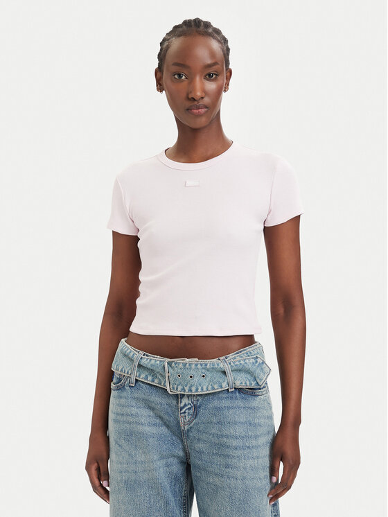 HUGO Tricou Baby 50510749 Roz deschis Slim Fit