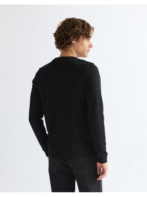 Wrangler Wrangler Longsleeve LS TEE Czarny Regular Fit