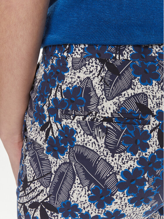Weekend Max Mara Weekend Max Mara Bavlnené nohavice Ravello 2415131102 Tmavomodrá Slim Fit