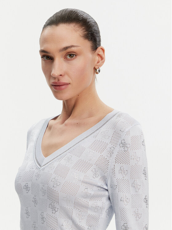 Guess Guess Pulover W5GR07 Z3D60 Modra Regular Fit