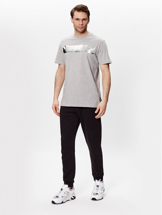 Plein Sport Plein Sport Tričko SACC MTK6036 SJY001N Sivá Regular Fit