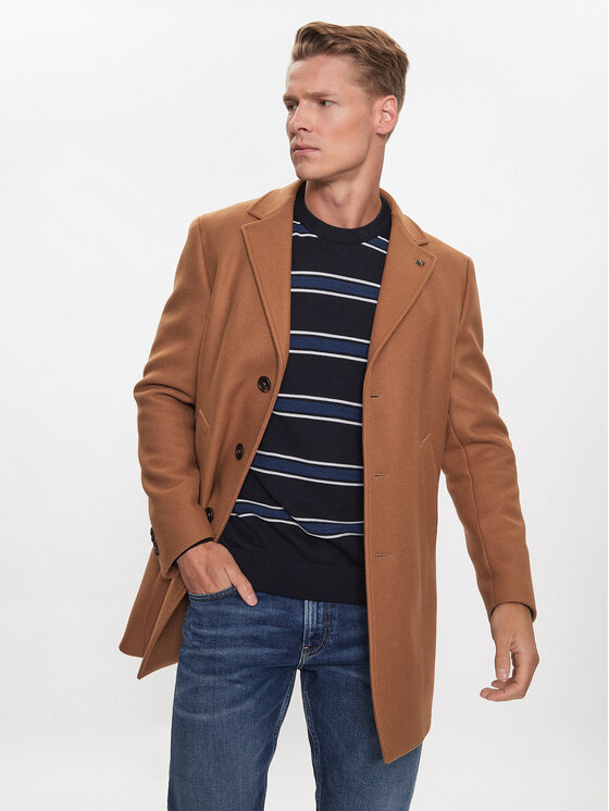 Manuel Ritz Manuel Ritz Volneni plašč 3332C4558X4 223726 Rjava Regular Fit