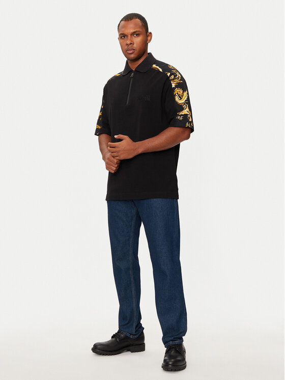 Versace Jeans Couture Versace Jeans Couture Polo 77GAG631 Czarny Relaxed Fit