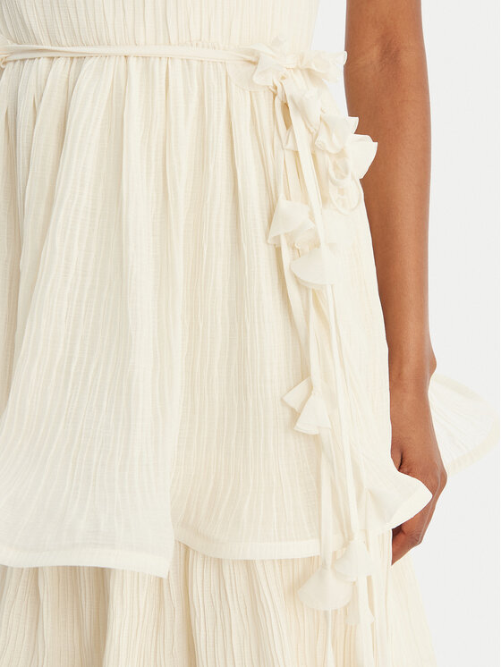 Guess Guess Koktel haljina W6GKA GW2584 Écru Regular Fit