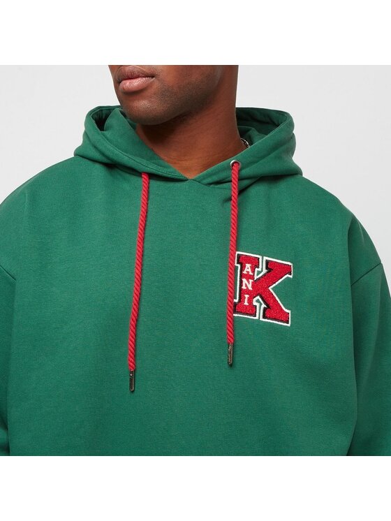 Karl Kani Karl Kani Felpa RETRO PATCH OS HOODIE Verde Regular Fit