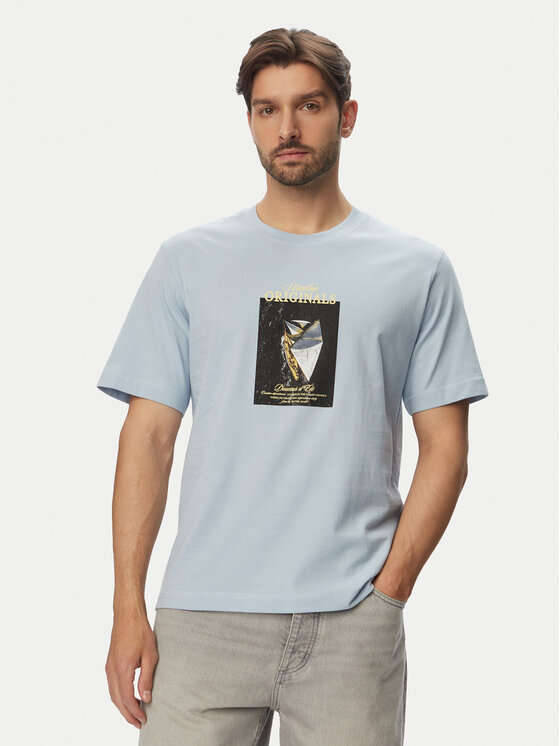 Jack & Jones Jack & Jones Majica Norrebro Photo 12291022 Modra Regular Fit