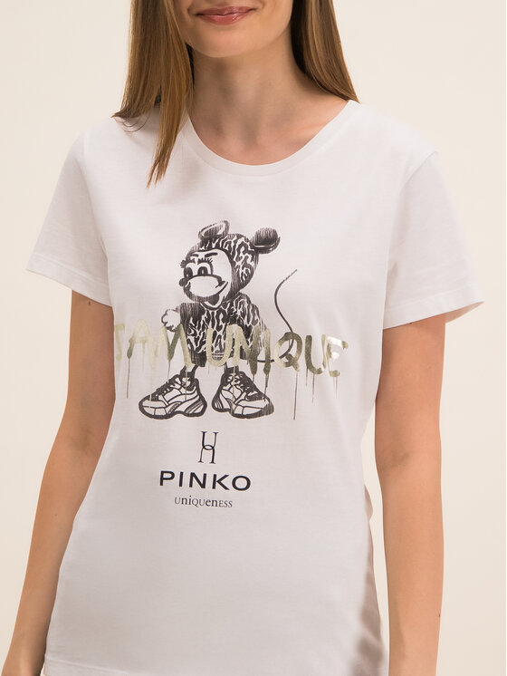 Pinko Pinko T-Shirt UNIQUENESS Golosa PE 20 UNQS 1Q1043 Y6A5 Biały Regular Fit
