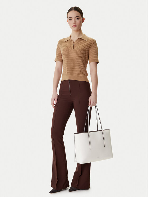 Calvin Klein Calvin Klein Geantă Foil Logo Tote W/Pouch LV04F3274G Alb