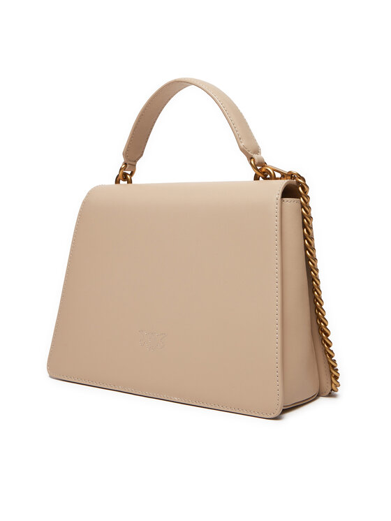 PINKO PINKO Borsetta Lowe One Top Handle Classic Light Beige