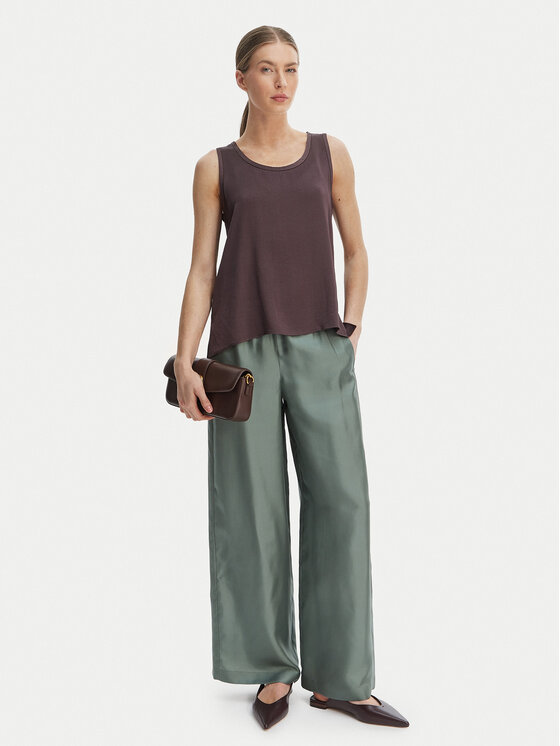 Marella Marella Spodnie materiałowe Quiz 2613131105 Zielony Relaxed Fit