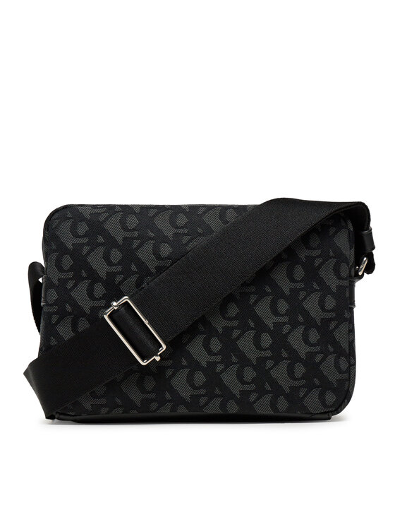 Calvin Klein Calvin Klein Taška cez rameno Unstructured Monogram Camera Bag LV04G3179G Čierna