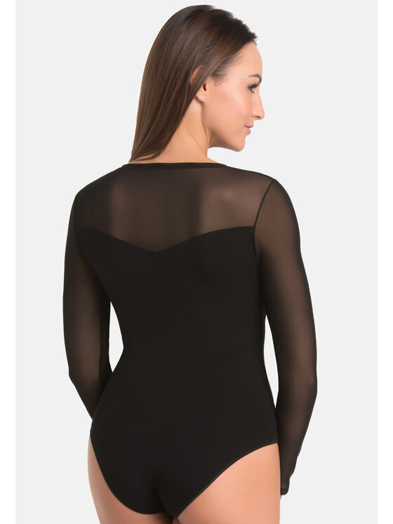 Teyli Teyli Body z siateczką Willow Kolorowy Regular Fit