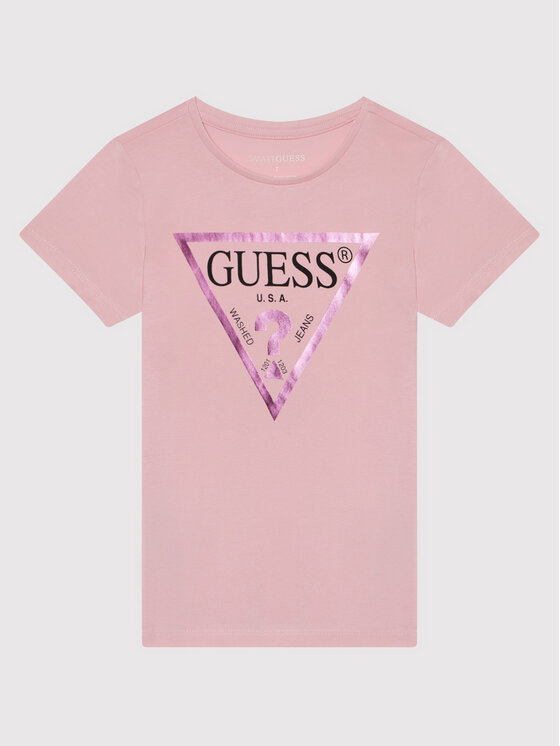 Guess Guess Póló J73I56 K8HM0 Rózsaszín Regular Fit