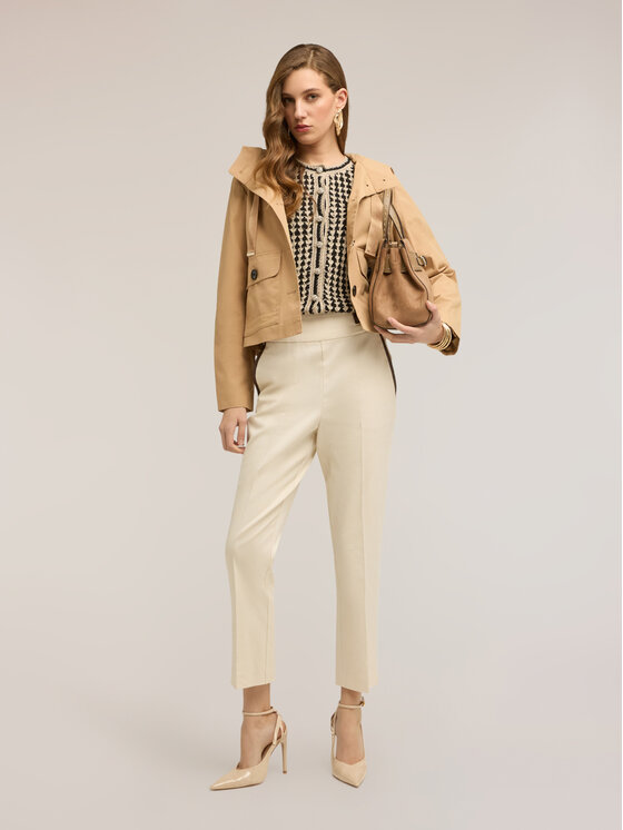 Motivi Motivi Cappotto invernale R014Q001140N012 Crema A-Line Fit