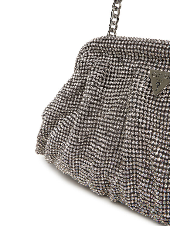 Guess Guess Kabelka Zalina Mini HWRY93 50710 Strieborná