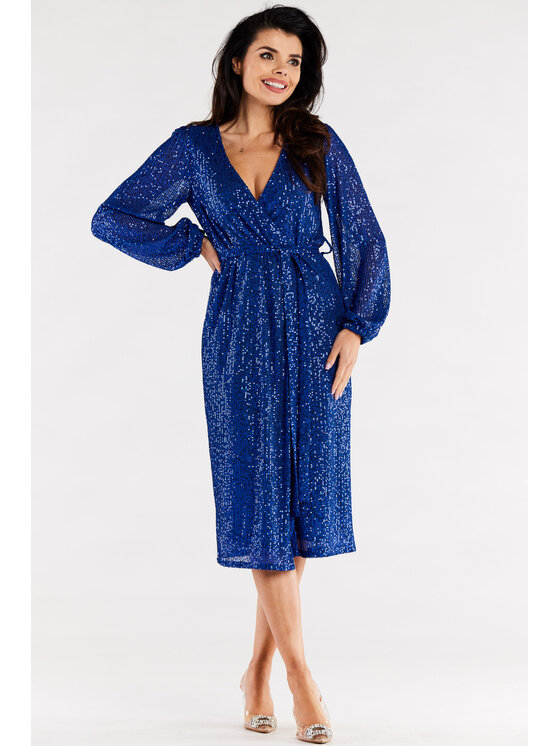 Awama Awama Abito da sera A567 Blu Basic Fit