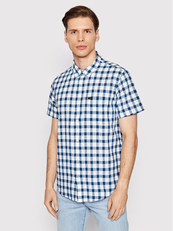 Lee Lee Camicia L886OFLR 112145648 Blu scuro Regular Fit