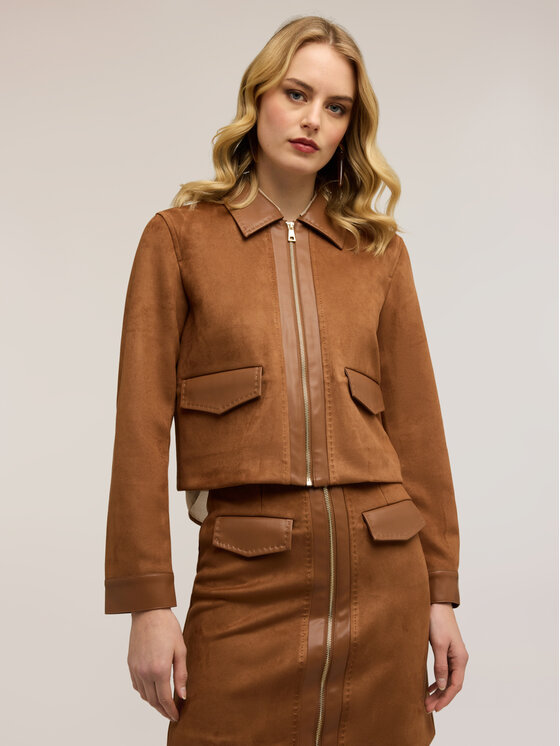 Motivi Motivi Giacca in similpelle R311Q001111N022 Marrone Regular Fit