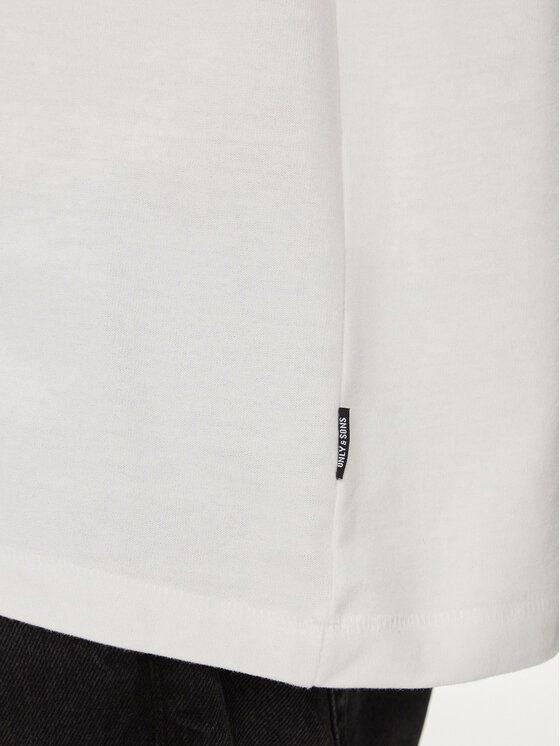 Only & Sons Only & Sons T-särk Millenium 22027787 Valge Oversize